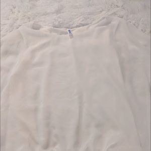 Flowing white blouse